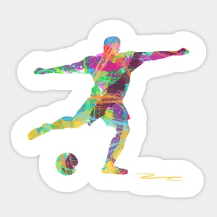 Soccer Player Silhouette Sticker